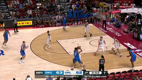 夏联：阿杰伊-米切尔27+7 卡尔森23+7 雷霆力克魔术